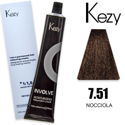 Kezy colorazione permanente in crema 7.51 - Nocciola 100 ml