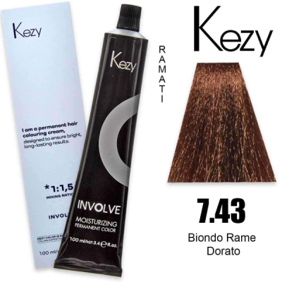 KEzy colorazione permanente in crema 7.43 - Biondo Rame Dorato 100 ml