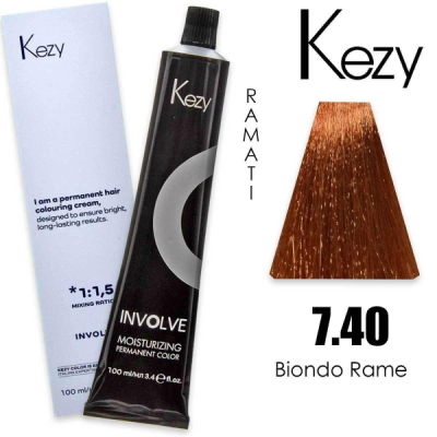 Kezy colorazione permanente in crema 7.40 - Biondo Rame 100 ml