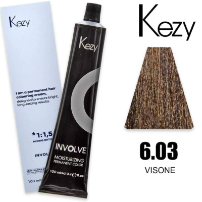Kezy colorazione permanente in crema 6.03 - Visone 100 ml