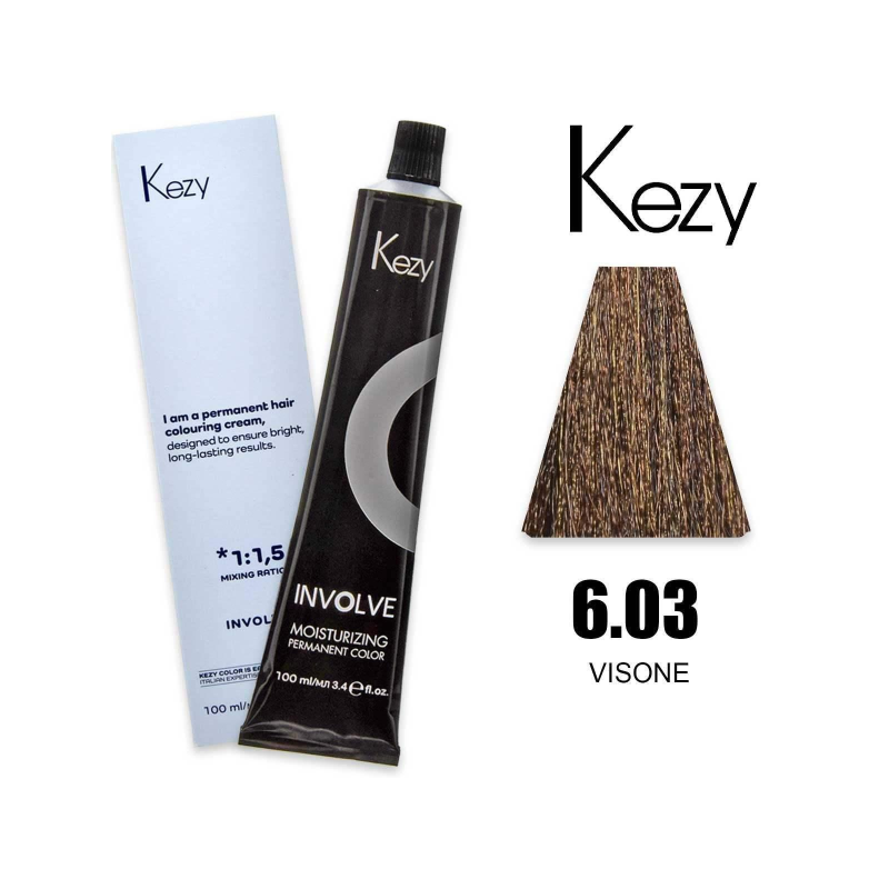Kezy colorazione permanente in crema 6.03 - Visone 100 ml