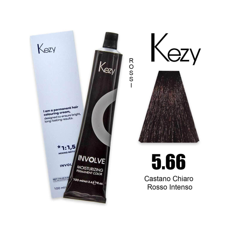 Kezy Involve Color Colorazione 5.66 - Castano Chiaro Rosso Intenso