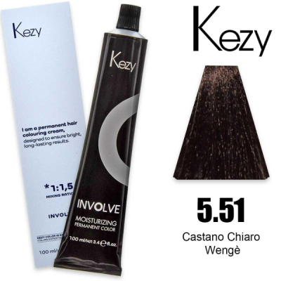 Kezy colorazione permanente in crema 5.51 - Castano Chiaro Wengè 100 ml