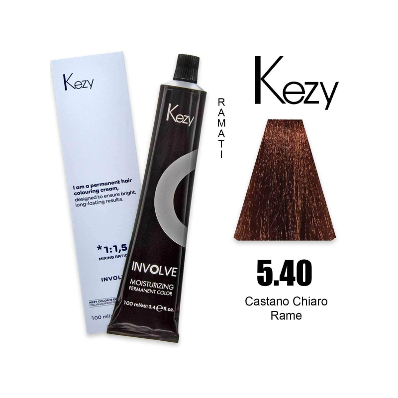 Kezy colorazione permanente in crema 5.40 - Castano Chiaro Rame 100 ml