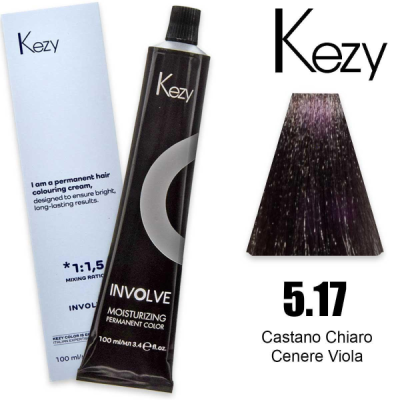 Kezy Involve Color Colorazione 5.17 - Castano Chiaro Cenere Viola