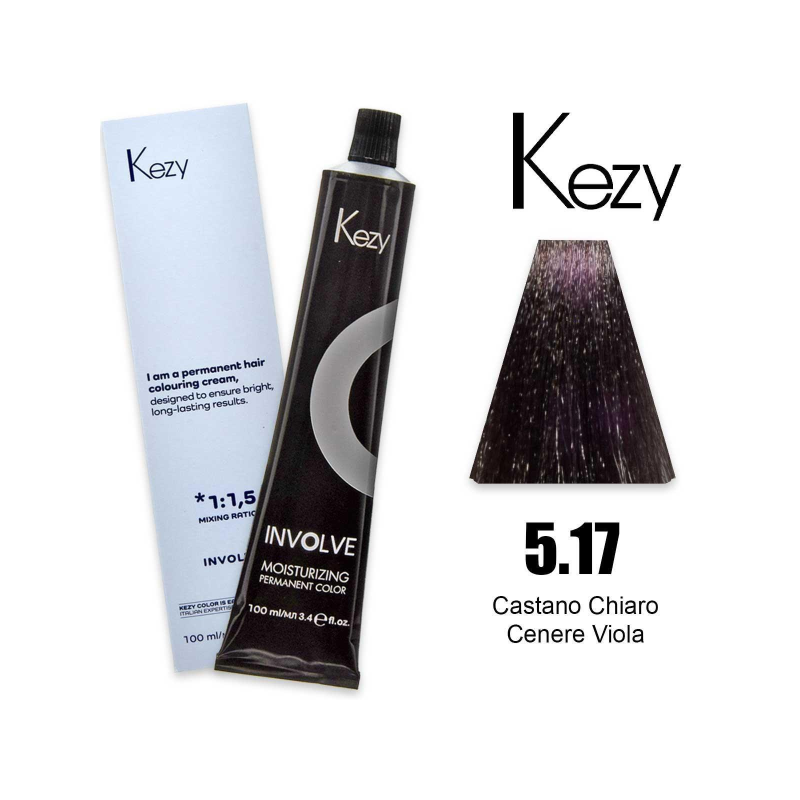 Kezy Involve Color Colorazione 5.17 - Castano Chiaro Cenere Viola