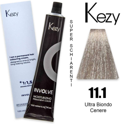 Kezy colorazione permanente in crema 11.1 - Ultra Biondo Cenere 100 ml
