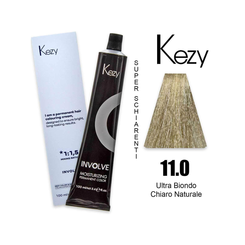 Kezy colorazione permanente in crema 11.0 - Ultra Biondo Chiaro Naturale 100 ml