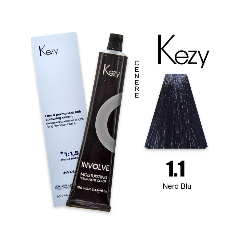 Kezy colorazione permanente in crema 1.1 - Nero Blu 100 ml