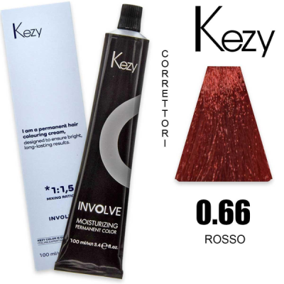 Kezy Involve Color Colorazione Permanente in Crema 0.66 - Rosso