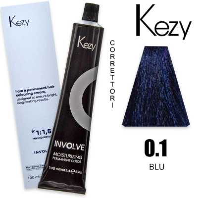 Kezy Involve Color Colorazione Permanente In Crema 0.1 - Blu
