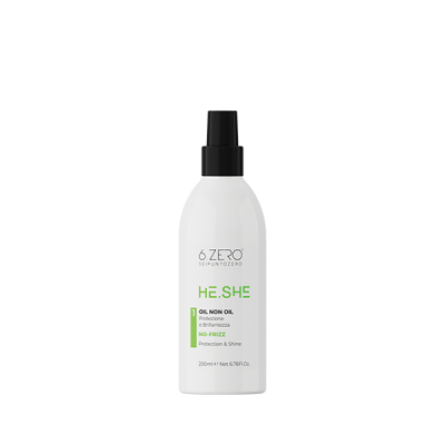 6.Zero He She Oil Non Oil, Olio protezione e brillantezza anti-crespo - 200 ml