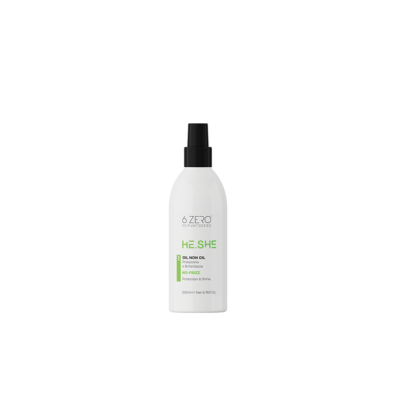6.Zero He She Oil Non Oil, Olio protezione e brillantezza anti-crespo - 200 ml