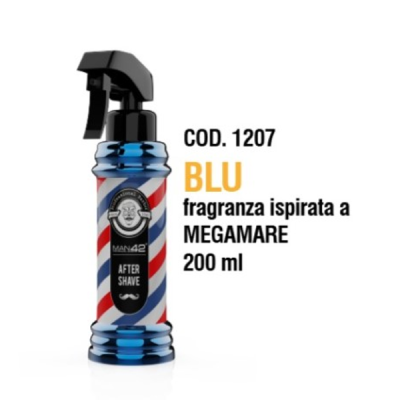 Man 42 After Shave Barber Pole Blu Cod.1207