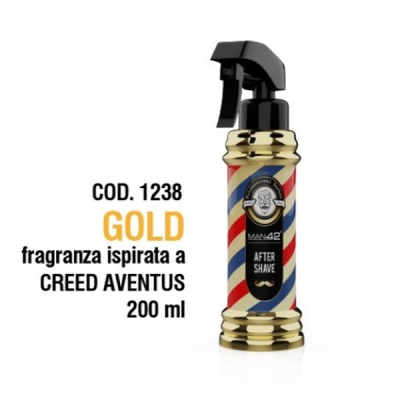 Man 42 After Shave Barber Pole Oro Cod.1238
